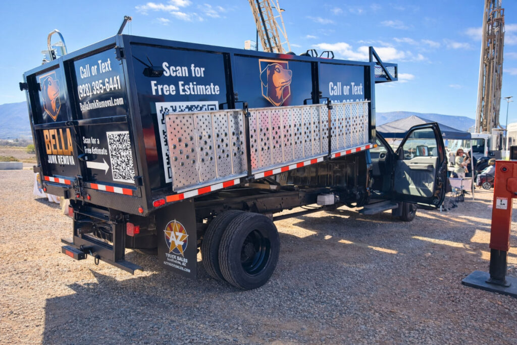 Bella Junk Removal truck at the Touch A Truck event in Camp Verde, Arizona