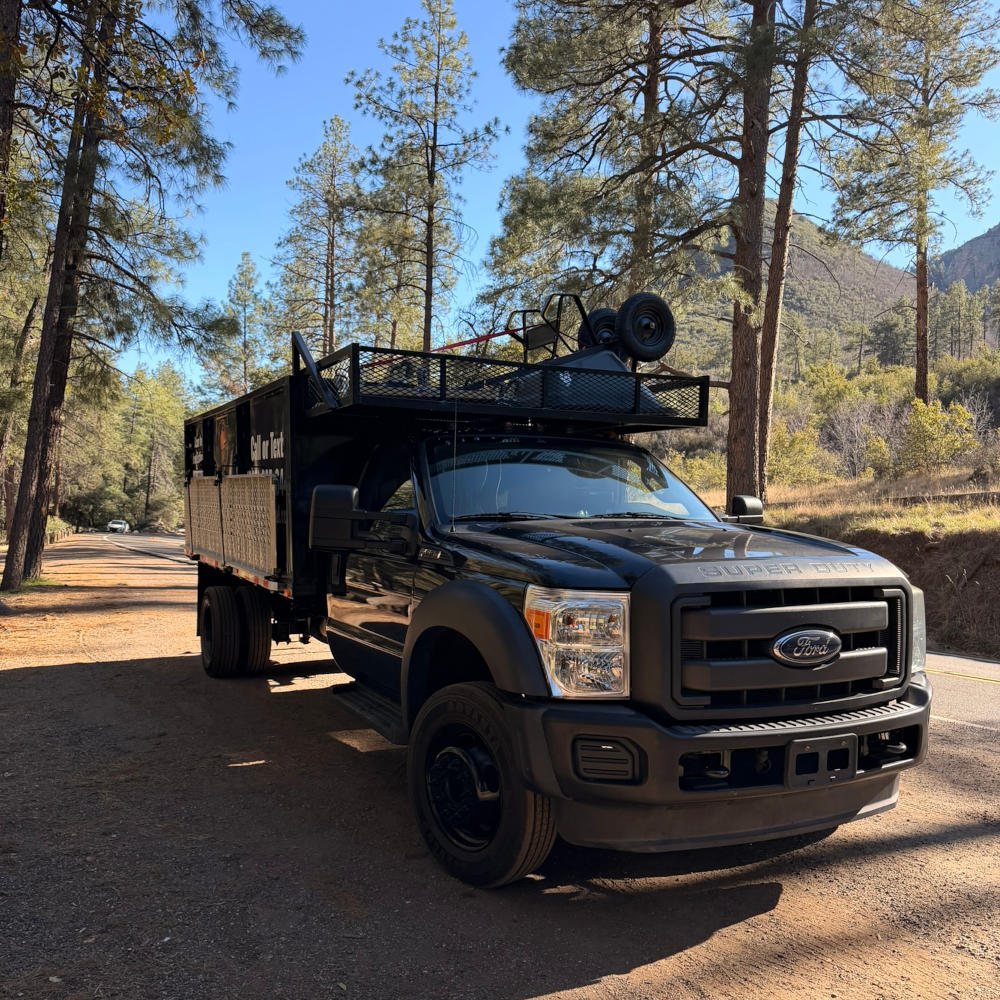bella junk removal truck in beautiful sedona landscape