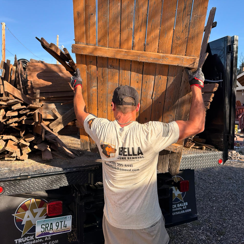 our team providing junk removal services