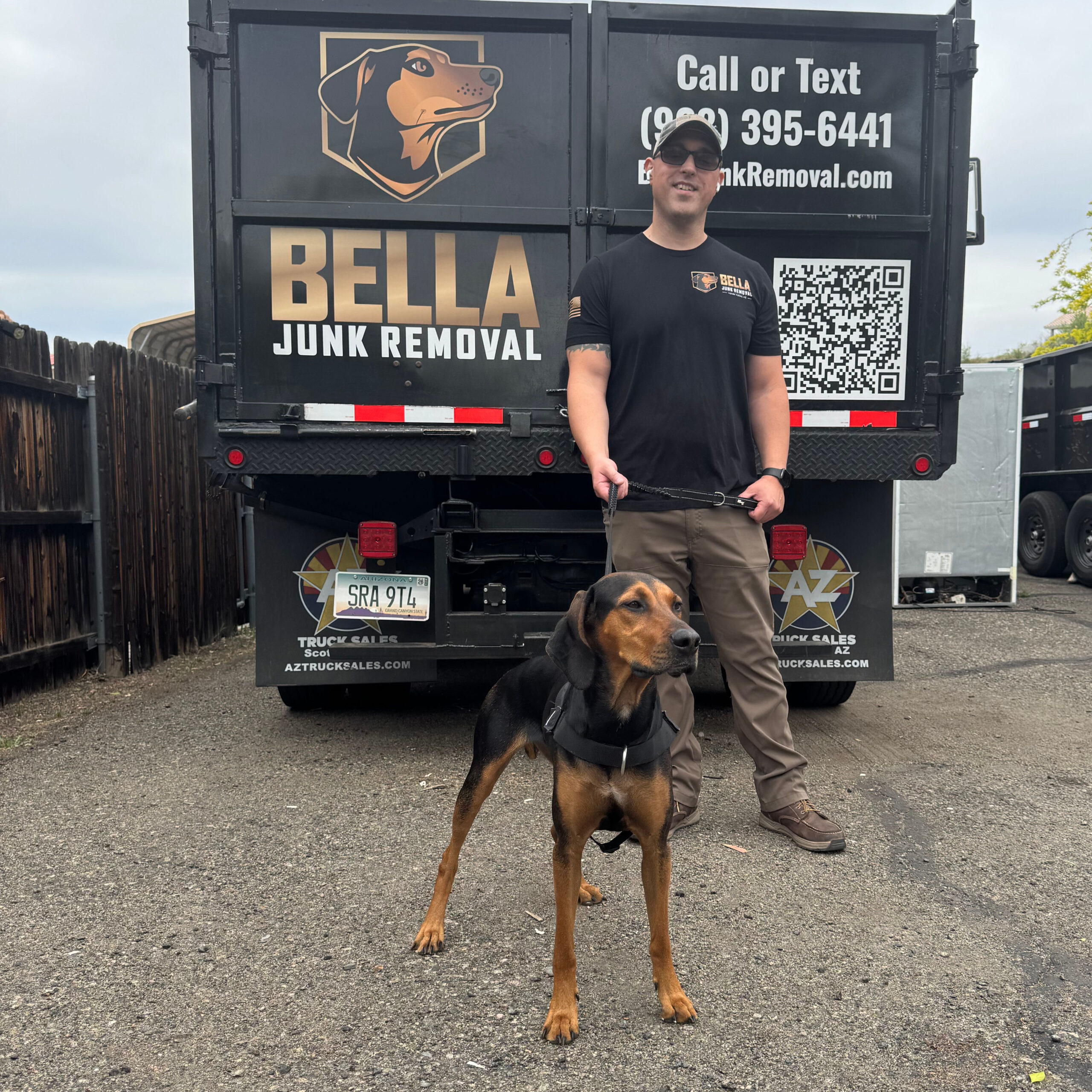 nate seeley with bella the dog