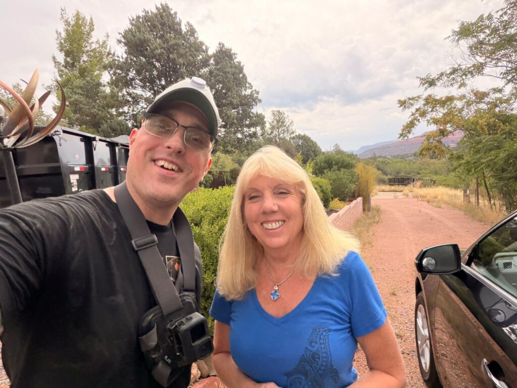 Realtor Kim and Bella Junk Removal owner Nate take a photo together after the completion of the estate cleanout in Sedona, AZ.